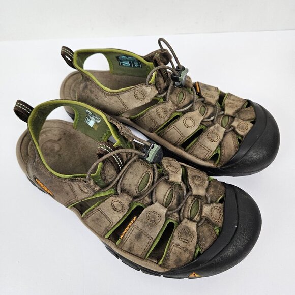 Keen Newport Waterproof Leather Sandal Tan/Green1001901 main image 4
